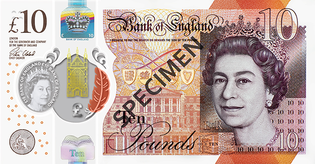 Image showing front of a 10 pound note