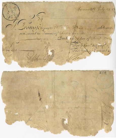 £40 Bank of England banknote, I/019