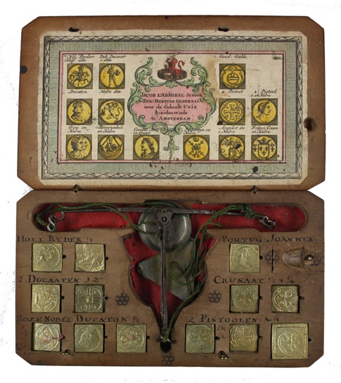 Boxed hand-scales and weights, by Jacob L’Admiral, Amsterdam, 1988/079
