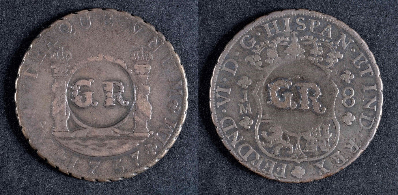 Countermarked coin for use in Jamaica