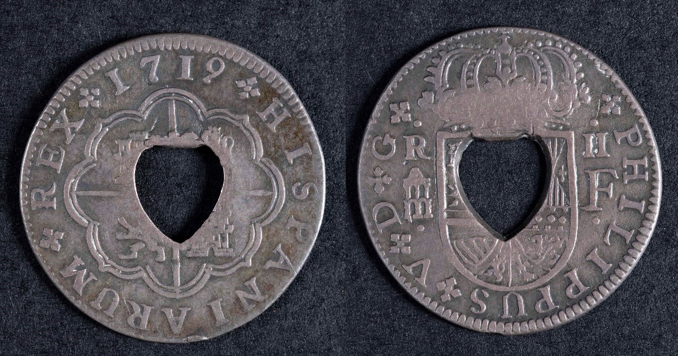 Countermarked coin for use in Martinique