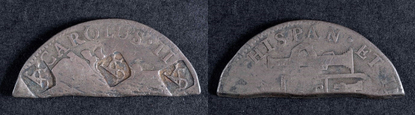 Countermarked coin for use in St Vincent