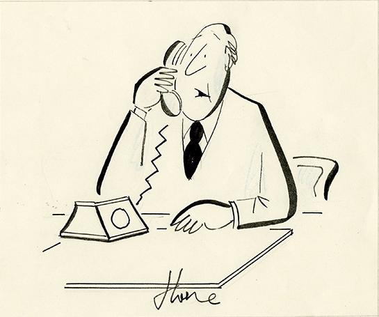 Basil Hone, Cartoon for the Old Lady Magazine, 1970s, 1993/226/014