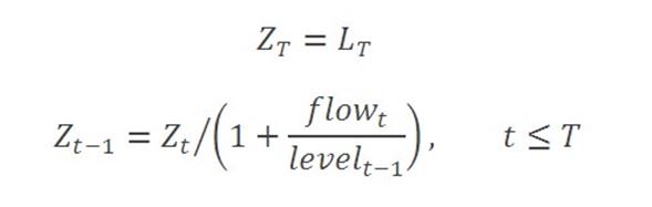 Break-adjusted formulae