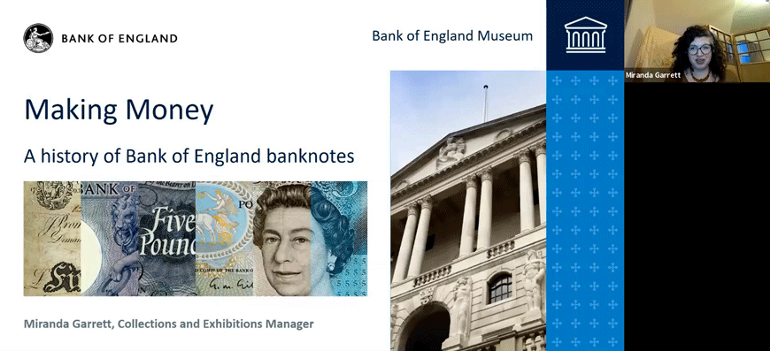 Online Talk: Making money: a history of Bank of England banknotes